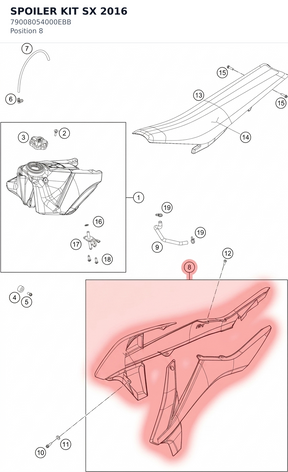 Diagram preview: SPOILER KIT SX            2016 (79008054000EBB)