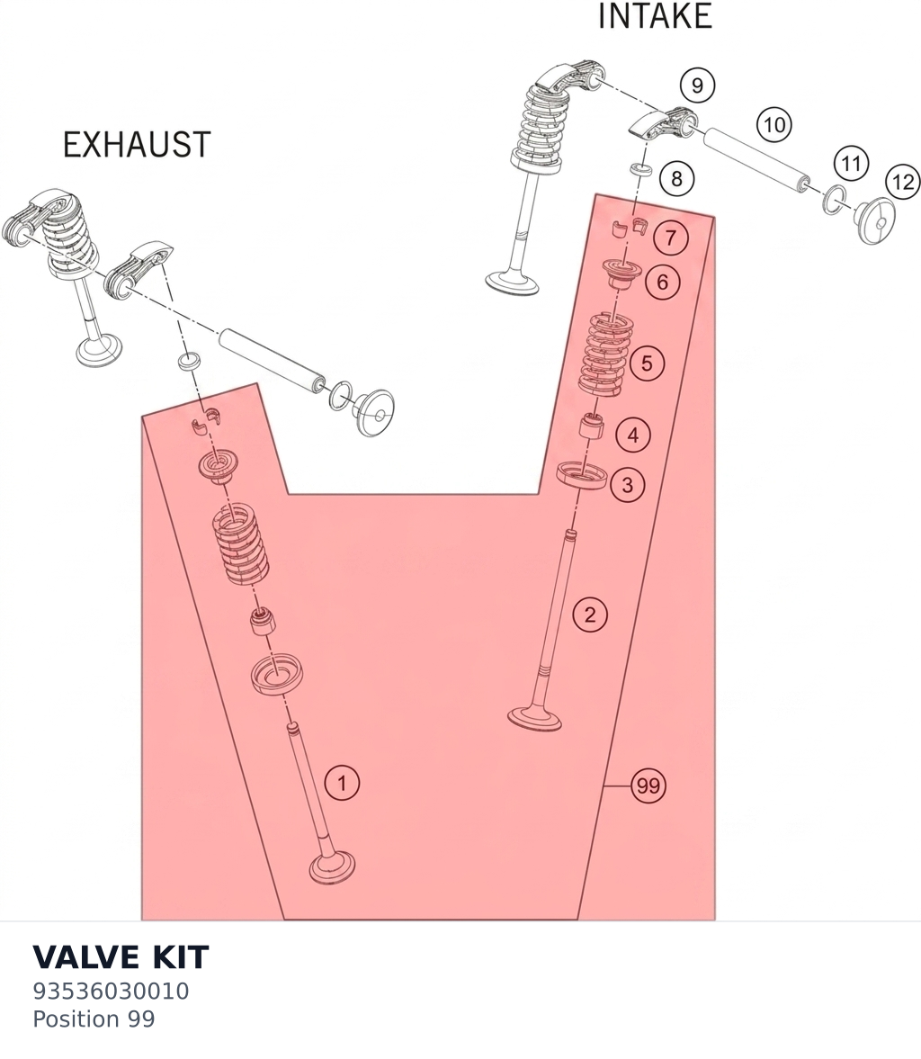 Diagram preview: VALVE KIT (93536030010)
