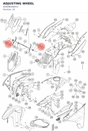 Diagram preview: ADJUSTING WHEEL (60408008053)