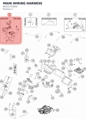 Diagram preview: MAIN WIRING HARNESS (60311175000)