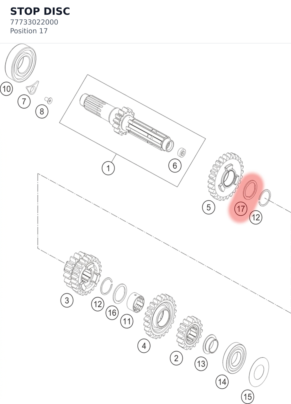 Diagram preview: STOP DISC (77733022000)