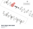 Diagram preview: IDLE GEAR 2ND GEAR (A41033012000)