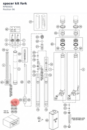 Diagram preview: spacer kit fork (RP80005)