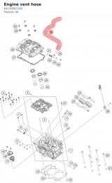 Diagram preview: Engine vent hose (64130087200)