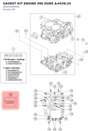 Diagram preview: GASKET KIT ENGINE 990 DUKE '24 (A64030099000)
