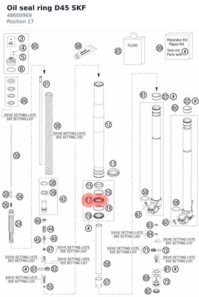 Diagram preview: Oil seal ring D45 SKF (48600969)