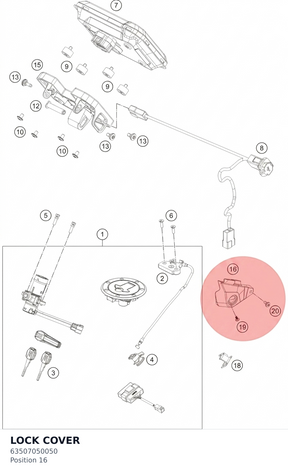 Diagram preview: LOCK COVER (63507050050)