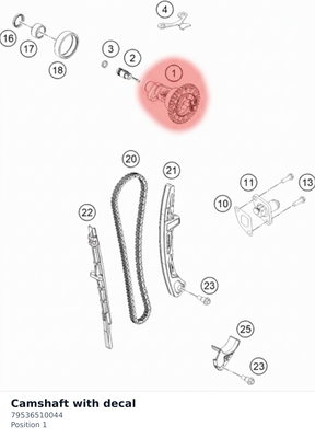 Diagram preview: Camshaft with decal (79536510044)