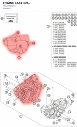Diagram preview: ENGINE CASE CPL. (77730000144)