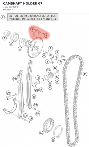 Diagram preview: CAMSHAFT HOLDER             07 (75036010050)