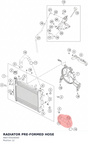 Diagram preview: RADIATOR PRE-FORMED HOSE (A60735026000)