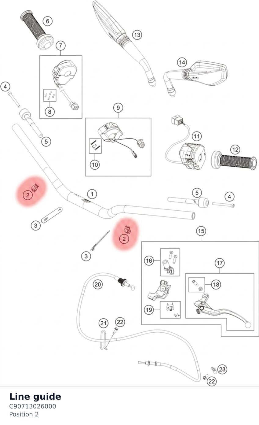 Diagram preview: Line guide (C90713026000)