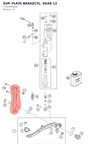 Diagram preview: SUP. PLATE BRAKECYL. REAR  12 (72013065000)