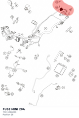 Diagram preview: FUSE MINI 20A (75011088020)