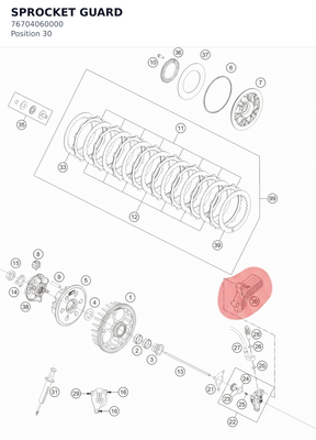 Diagram preview: SPROCKET GUARD (76704060000)