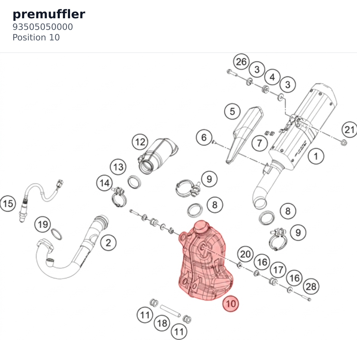 Diagram preview: premuffler (93505050000)