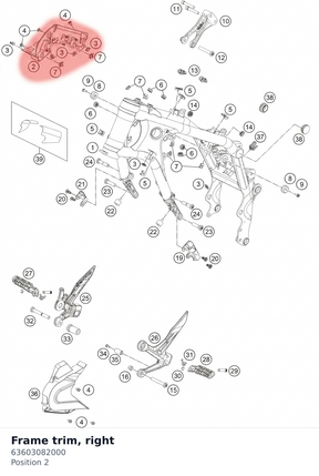 Diagram preview: Frame trim, right (63603082000)