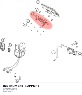 Diagram preview: INSTRUMENT SUPPORT (61914062000)