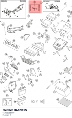 Diagram preview: ENGINE HARNESS (61411085000)