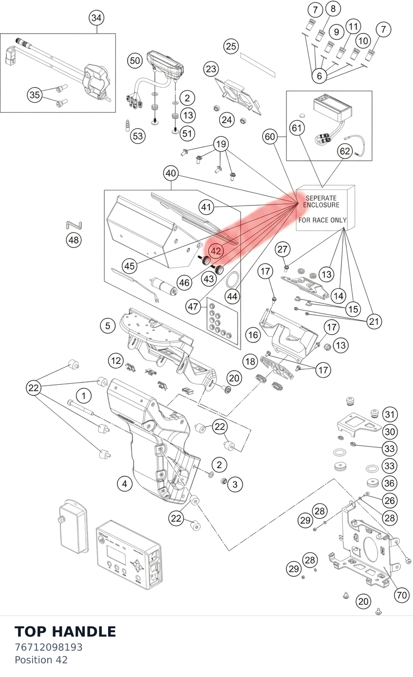 Diagram preview: TOP HANDLE (76712098193)