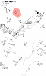 Diagram preview: Starter interlock (93011096000)