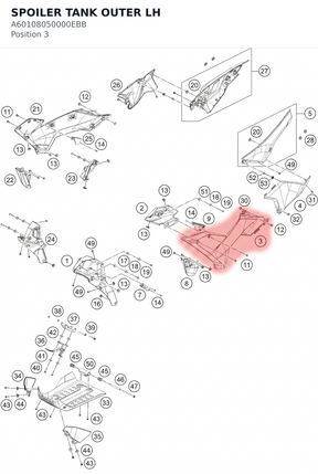 Diagram preview: SPOILER TANK OUTER LH (A60108050000EBB)