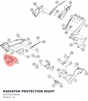 Diagram preview: RADIATOR PROTECTION RIGHT (A60335035000)