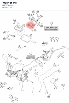 Diagram preview: Washer M5 (J125050008)