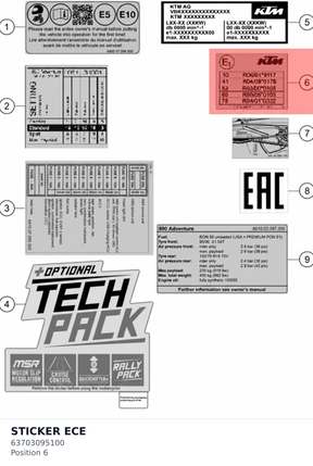 Diagram preview: STICKER ECE (63703095100)