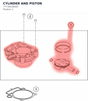 Diagram preview: CYLINDER AND PISTON (77730038000)
