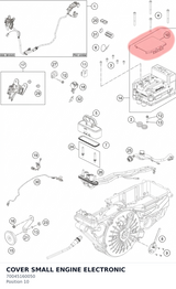 Diagram preview: COVER SMALL ENGINE ELECTRONIC (70045160050)