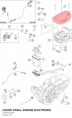 Diagram preview: COVER SMALL ENGINE ELECTRONIC (70045160050)