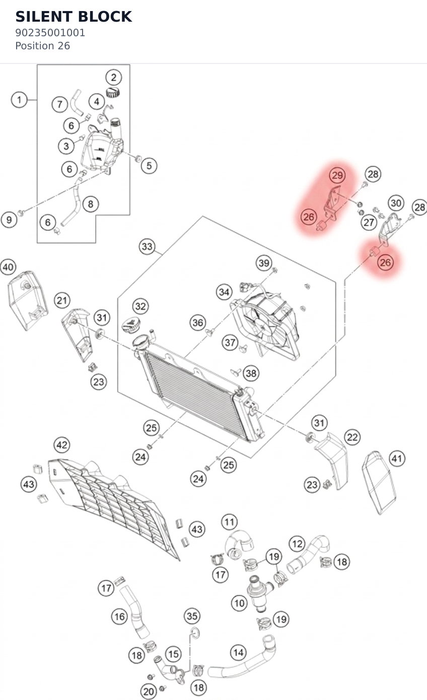 Diagram preview: SILENT BLOCK (90235001001)