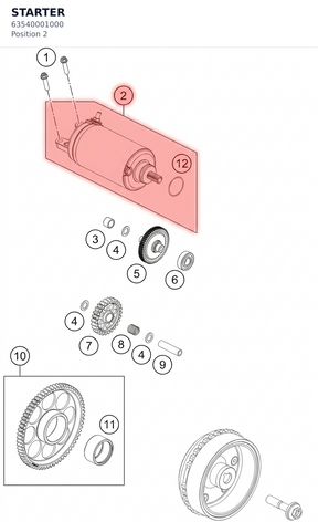 Diagram preview: STARTER (63540001000)