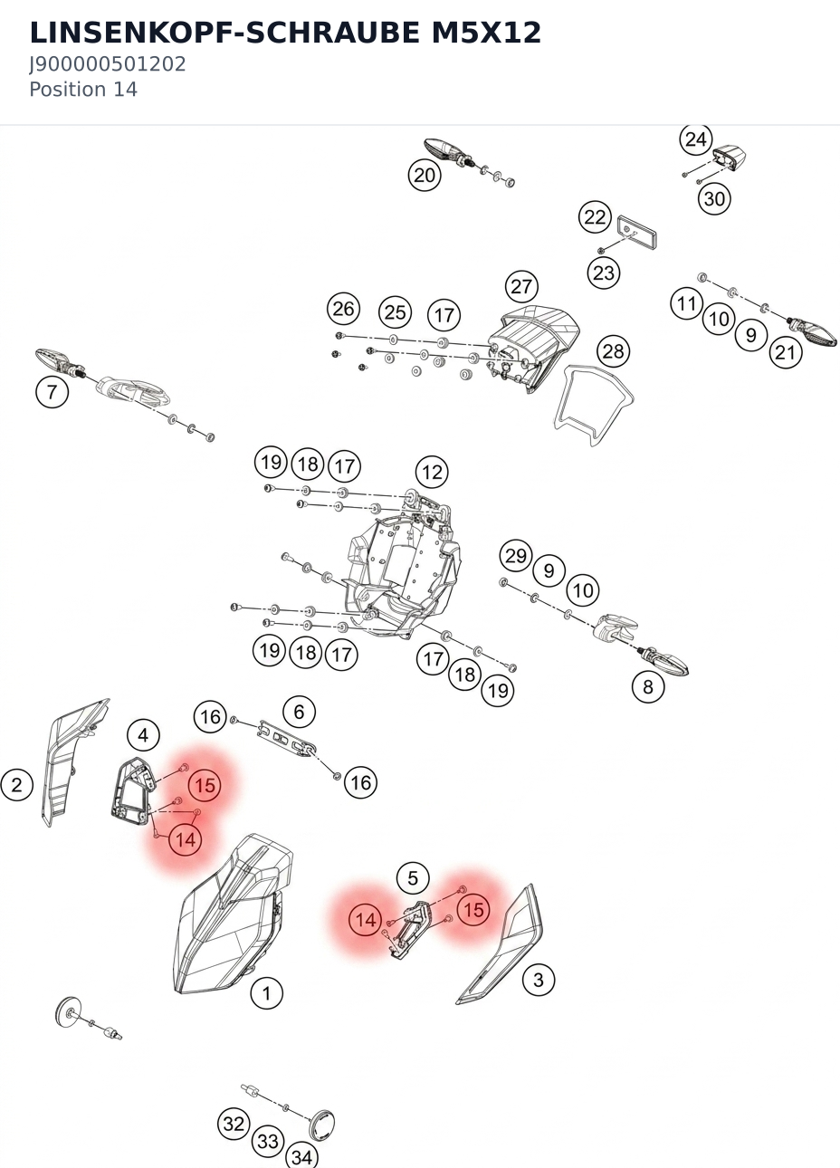 Diagram preview: LINSENKOPF-SCHRAUBE M5X12 (J900000501202)