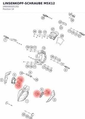 Diagram preview: LINSENKOPF-SCHRAUBE M5X12 (J900000501202)