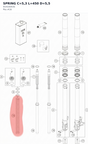 Diagram preview: SPRING C=5,3 L=450 D=5,5 (91410043S)