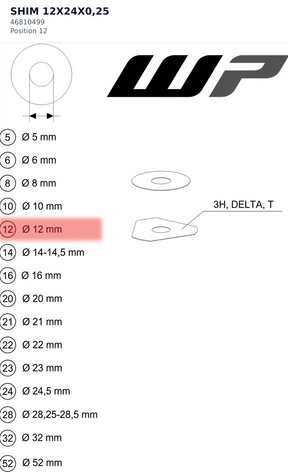 Diagram preview: SHIM 12X24X0,25 (46810499)