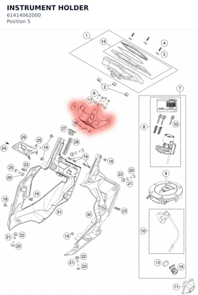Diagram preview: INSTRUMENT HOLDER (61414062000)