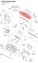 Diagram preview: VALVE COVER REAR (61736152100C1)