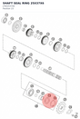 Diagram preview: SHAFT SEAL RING 25X37X6 (J760253706)