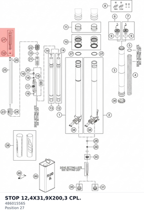 Diagram preview: STOP 12,4X31,9X200,3 CPL. (48601556S)