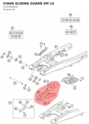 Diagram preview: CHAIN SLIDING GUARD SM  15 (47104066000)