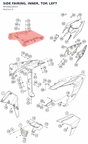 Diagram preview: SIDE FAIRING, INNER, TOP, LEFT (94508026010)
