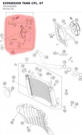 Diagram preview: EXPANSION TANK CPL.         07 (76535065000)