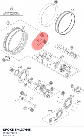 Diagram preview: SPOKE 5/4.37/M5 (60310371000)