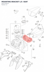 Diagram preview: MOUNTING BRACKET L/S -SEAT (90107040010)