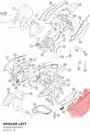 Diagram preview: SPOILER LEFT (60308050000BFB)