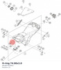 Diagram preview: O-ring 74.00x3.0 (A61807024001)
