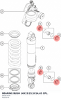 Diagram preview: BEARING BUSH 14X15/23,5X14,45 CPL. (46181307E)